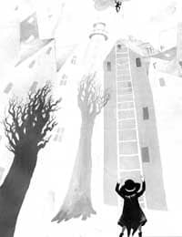 Illustration fra Vinduespudseren. © Lilian Brøgger