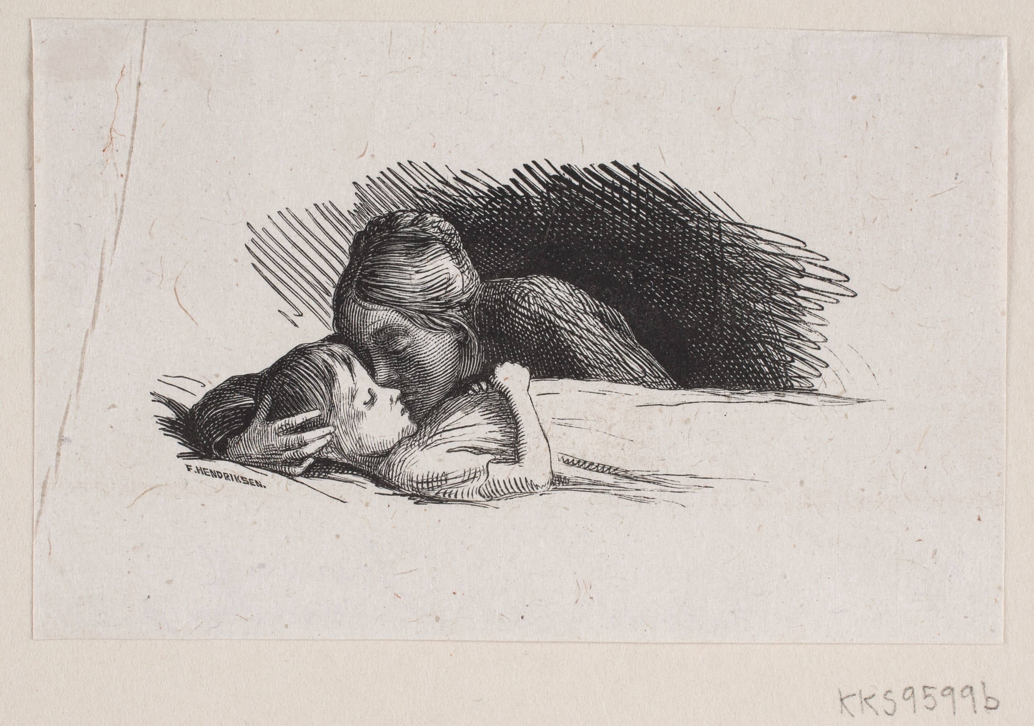 Illustration til digtet "Sorg". F. Hendriksen &August Jerndorff, 1875. SMK Open