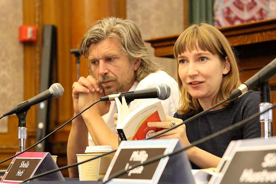 Karl Ove Knausgård og Sheila Heti på Brooklyn Book Festival, foto af editrrix via Wikimedia Commons
