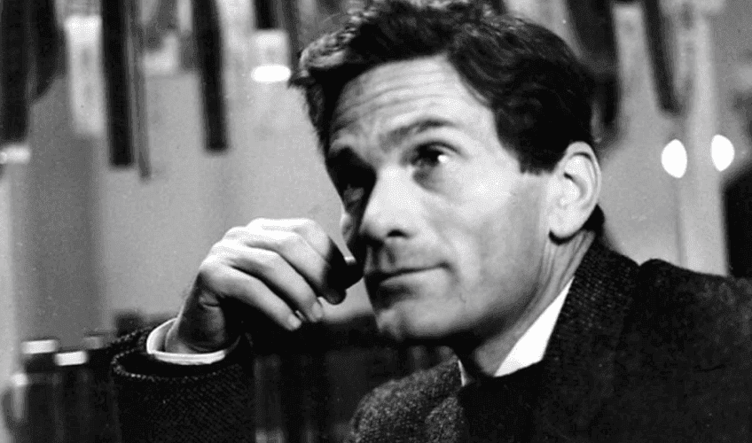 portræt af Pier Paolo Pasolini