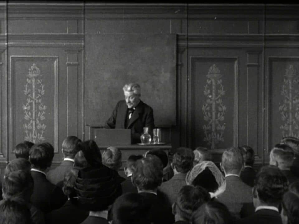 Professor Georg Brandes paa Universitetets Katheder