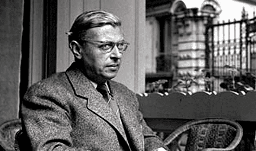 Portræt af jean Paul Sartre