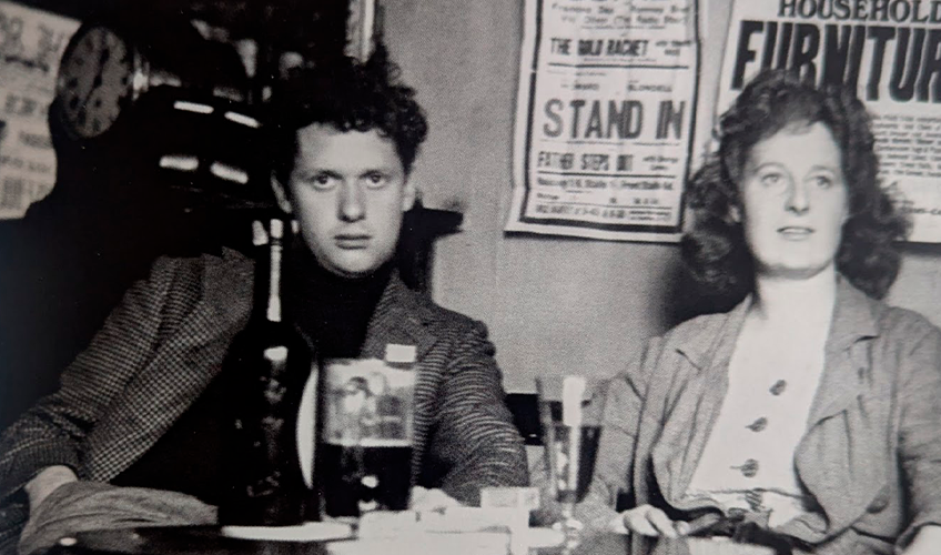 Portræt af Dylan Thomas