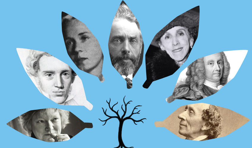 kollage med kanonforfattere